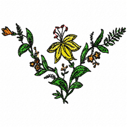 Flowers Embroidery Design 12